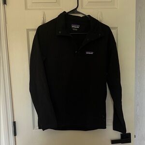 Patagonia Black Snap-Neck Fleece Pullover